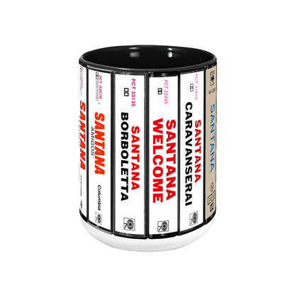 Santana Albums Cassette Collection Retro Accent Mug