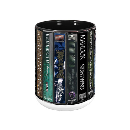 Black Metal Band Albums Cassette Collection Retro Accent Mug
