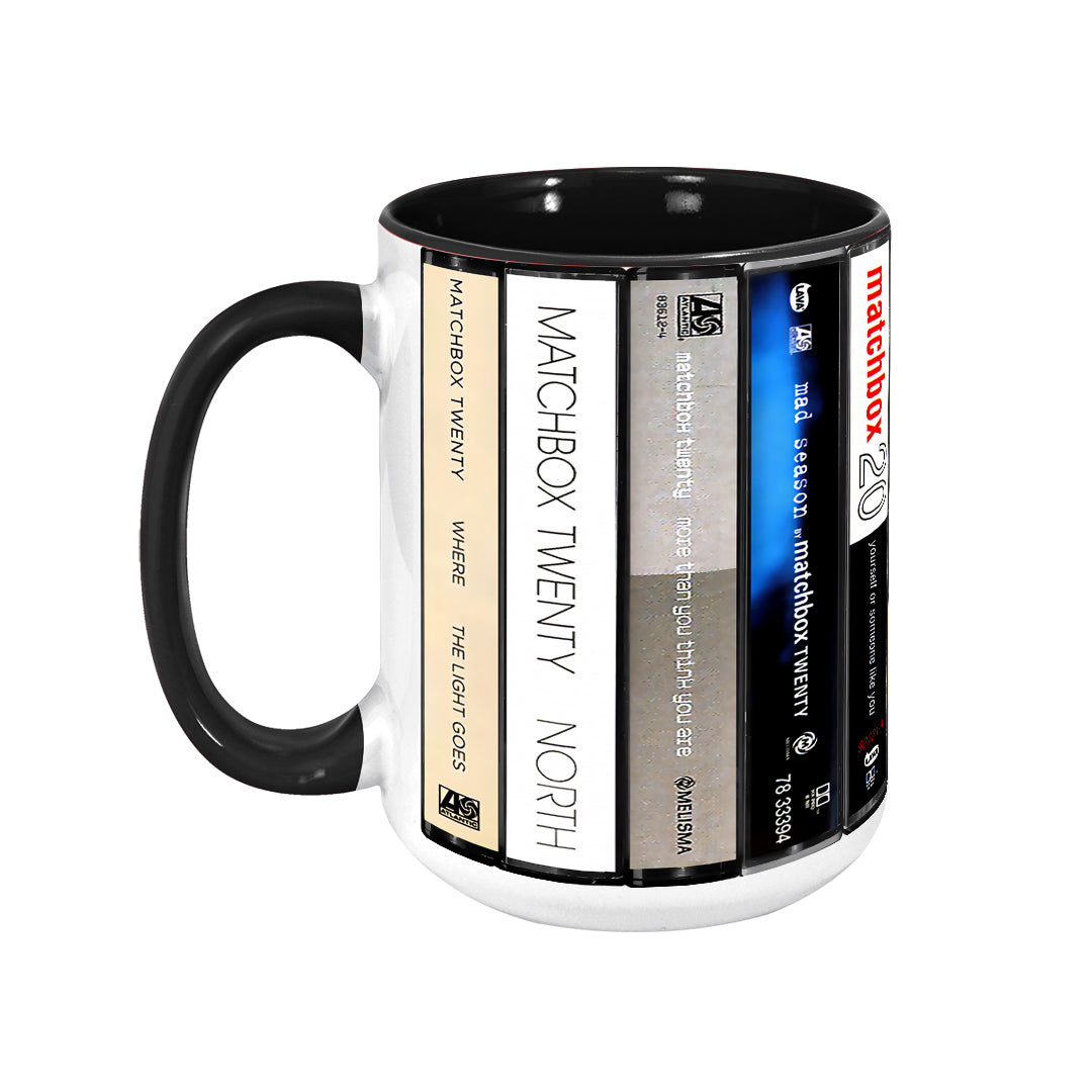 Matchbox Twenty Albums Cassette Collection Retro Accent Edge-to-Edge Printed Mug