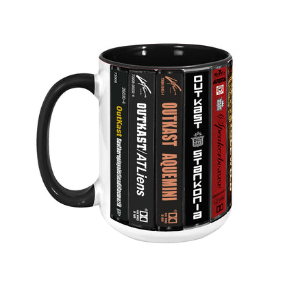 Outkast Albums Cassette Collection Retro Accent Edge-to-Edge Printed Mug