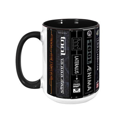 Tool Albums Cassette Collection Retro Accent Edge-to-Edge Printed Mug