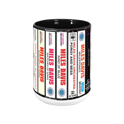 Miles Davis Albums Cassette Collection Retro Accent Mug