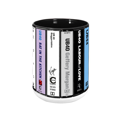 UB40 Albums Cassette Collection Retro Accent Mug