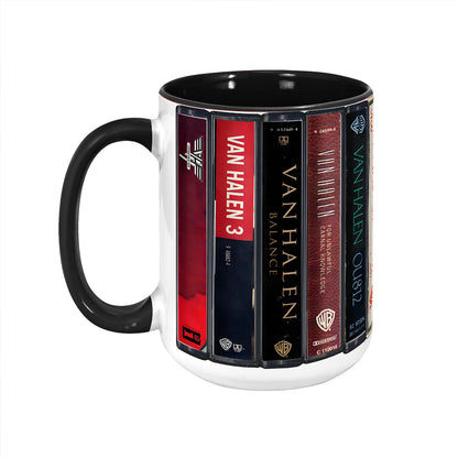 Van Halen Albums Cassette Collection Retro Accent Mug