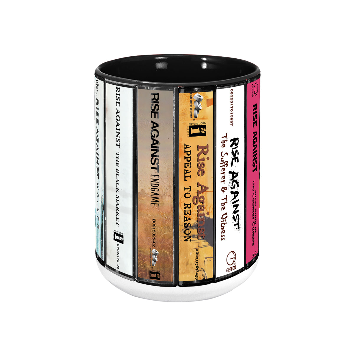 Rise Against Albums Cassette Collection Retro Accent Mug