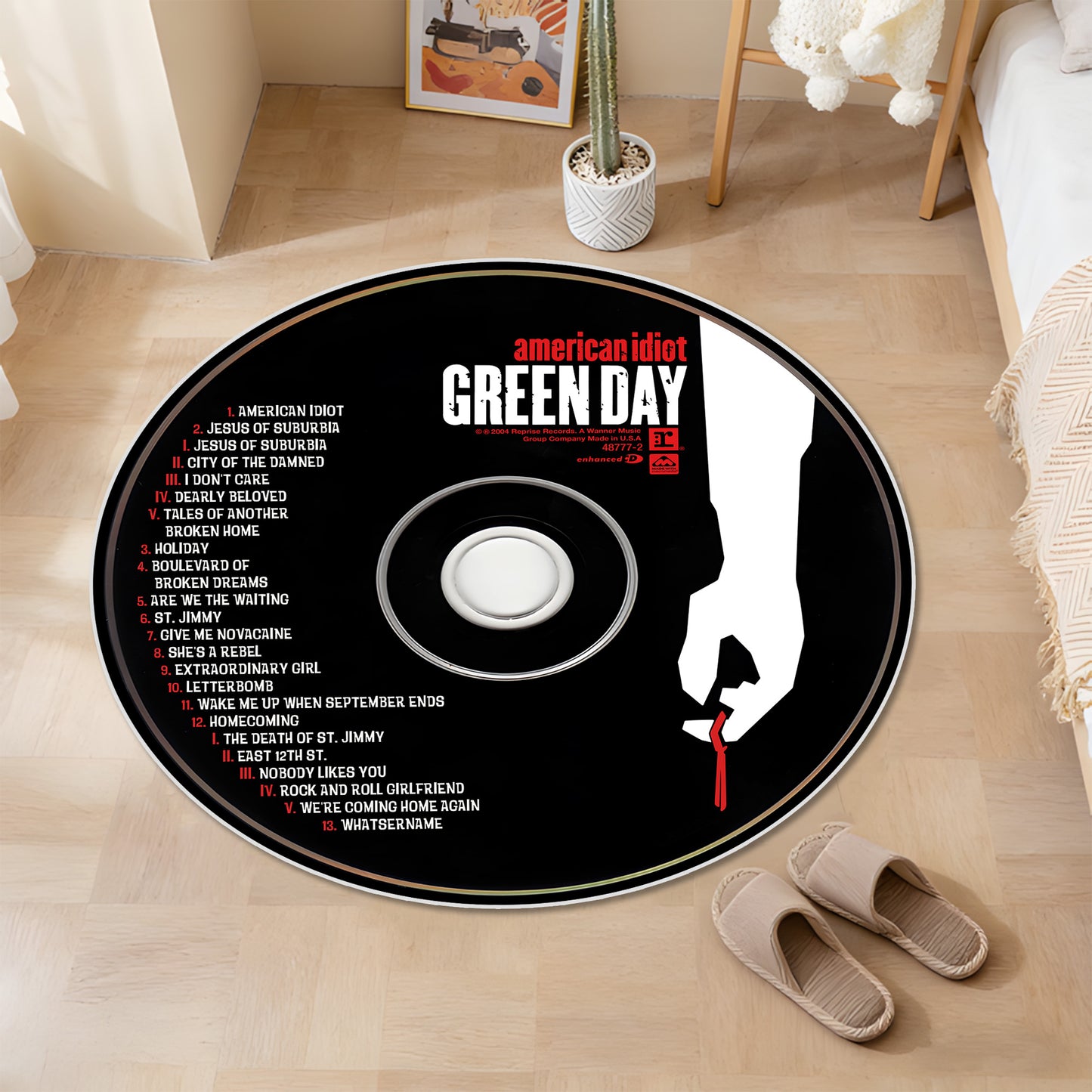 Green Day - American Idiot Album Music CD Round Rug