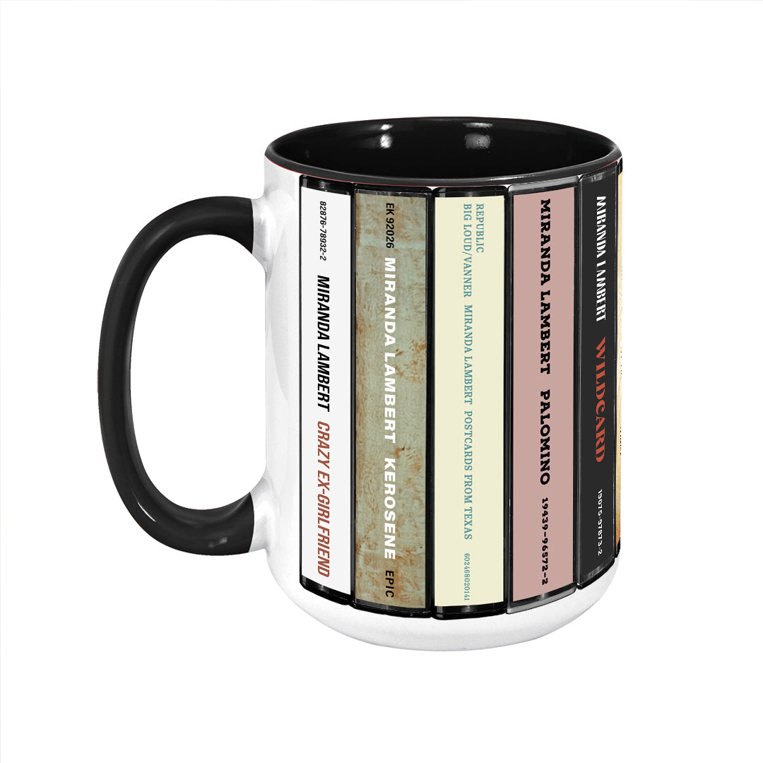 Miranda Lambert Albums Cassette Collection Retro Accent Edge-to-Edge Printed Mug