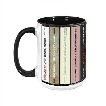 Miranda Lambert Albums Cassette Collection Retro Accent Edge-to-Edge Printed Mug