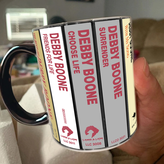 Debby Boone Albums Cassette Collection Retro Accent Edge-to-Edge Printed Mug