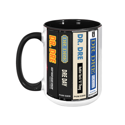 Dr. Dre Albums Cassette Collection Retro Accent Edge-to-Edge Printed Mug