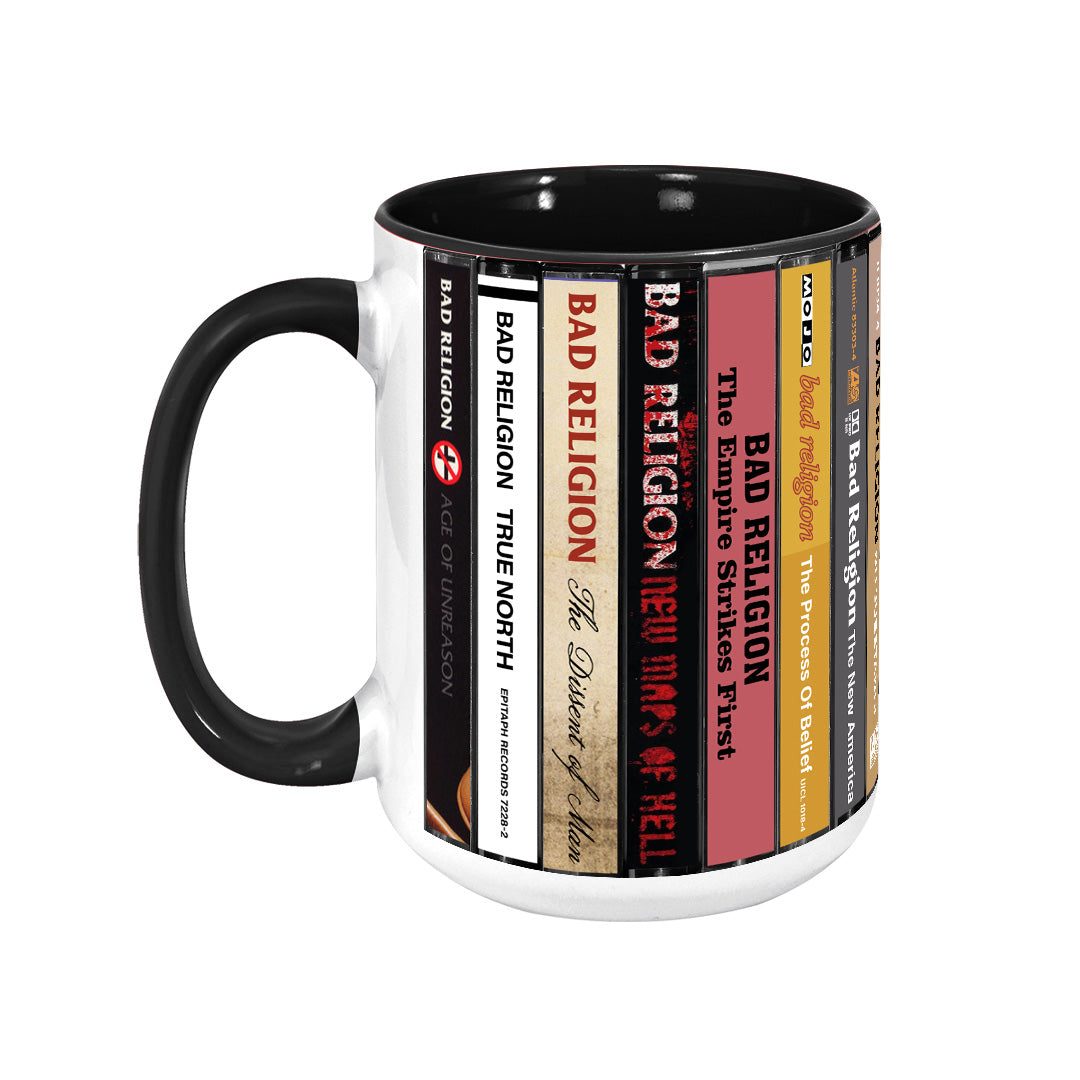 Bad Religion Albums Cassette Collection Retro Accent Edge-to-Edge Printed Mug