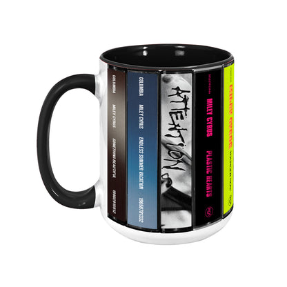 Miley Cyrus Albums Cassette Collection Retro Accent Edge-to-Edge Printed Mug