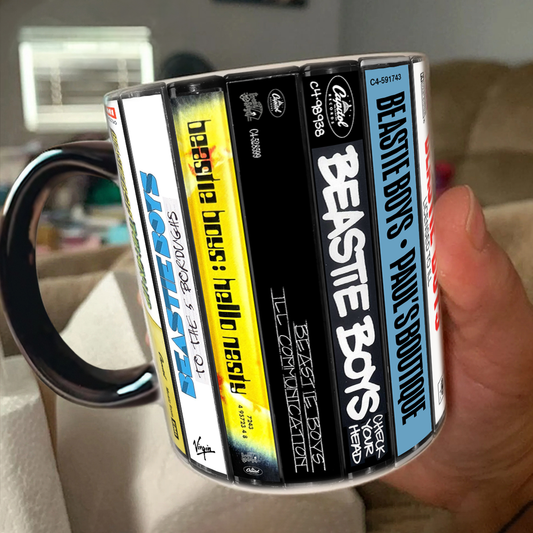 Beastie Boys Albums Cassette Collection Retro Accent Edge-to-Edge Printed Mug