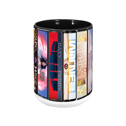 Katy Perry Albums Cassette Collection Retro Accent Mug