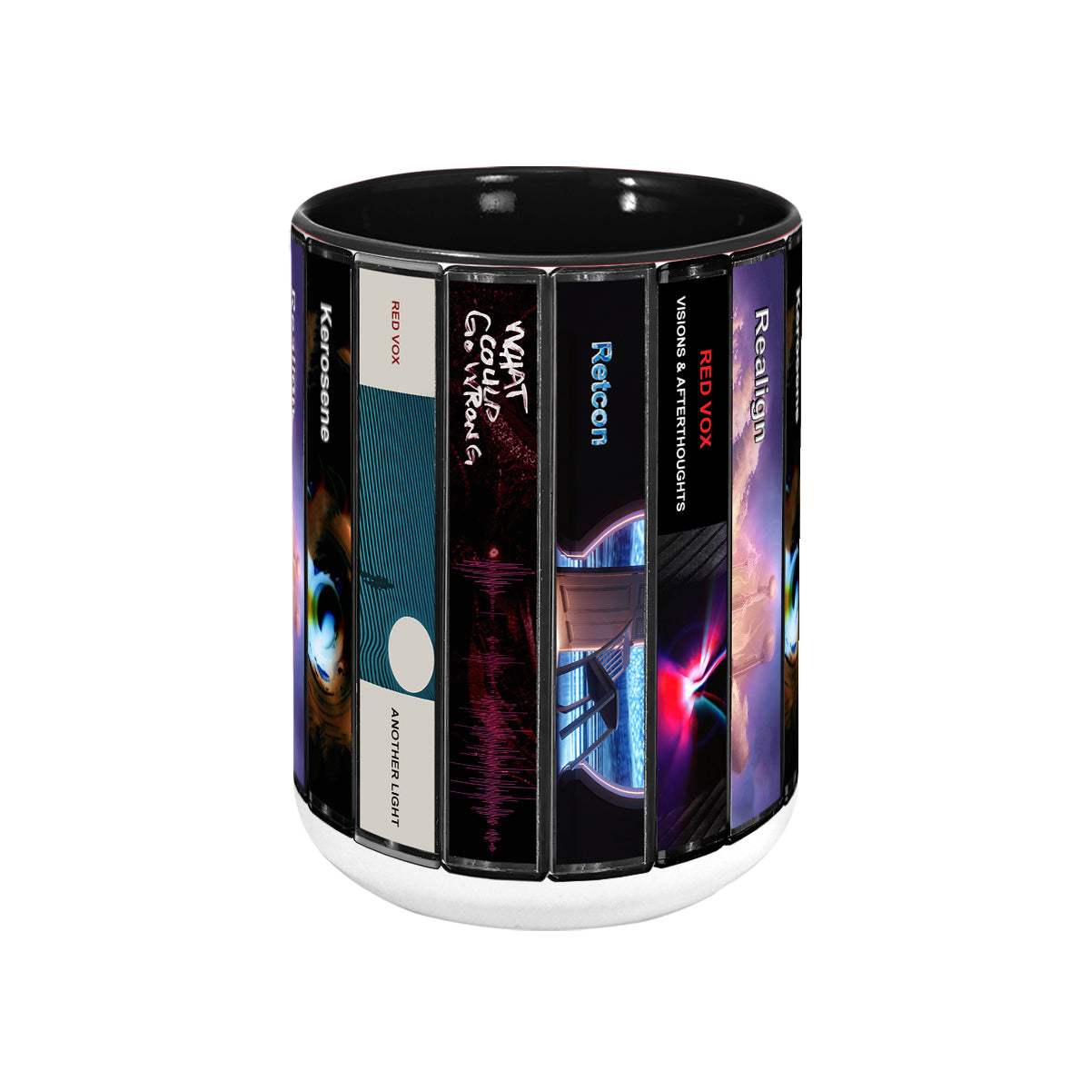 Red Vox Albums Cassette Collection Retro Accent Mug