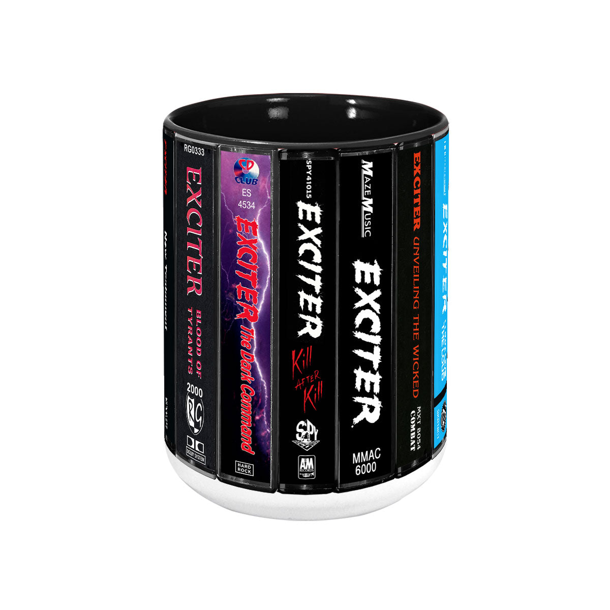 Exciter Albums Cassette Collection Retro Accent Mug