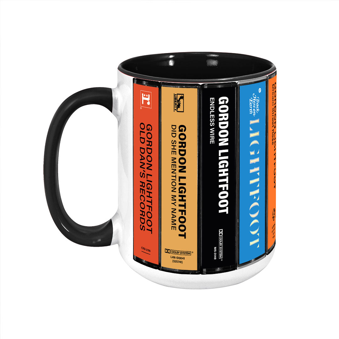 Gordon Lightfoot Albums Cassette Collection Retro Accent Mug