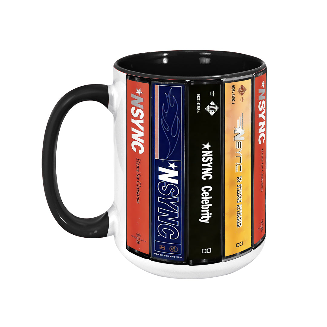 NSYNC Albums Cassette Collection Retro Accent Edge-to-Edge Printed Mug