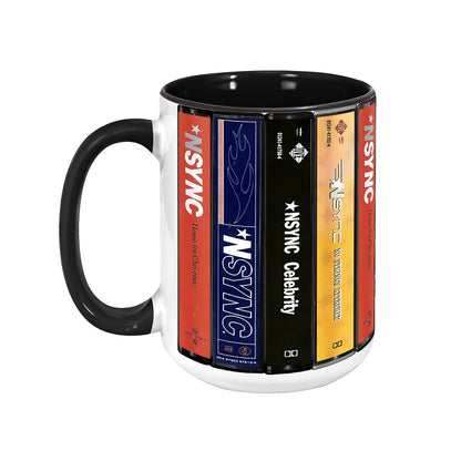 NSYNC Albums Cassette Collection Retro Accent Edge-to-Edge Printed Mug