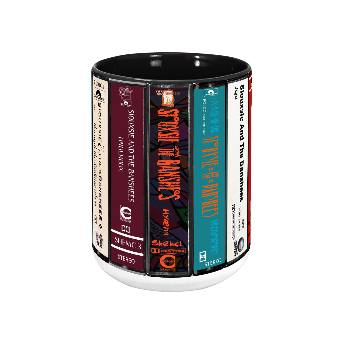 Siouxsie and the Banshees Albums Cassette Collection Retro Accent Mug