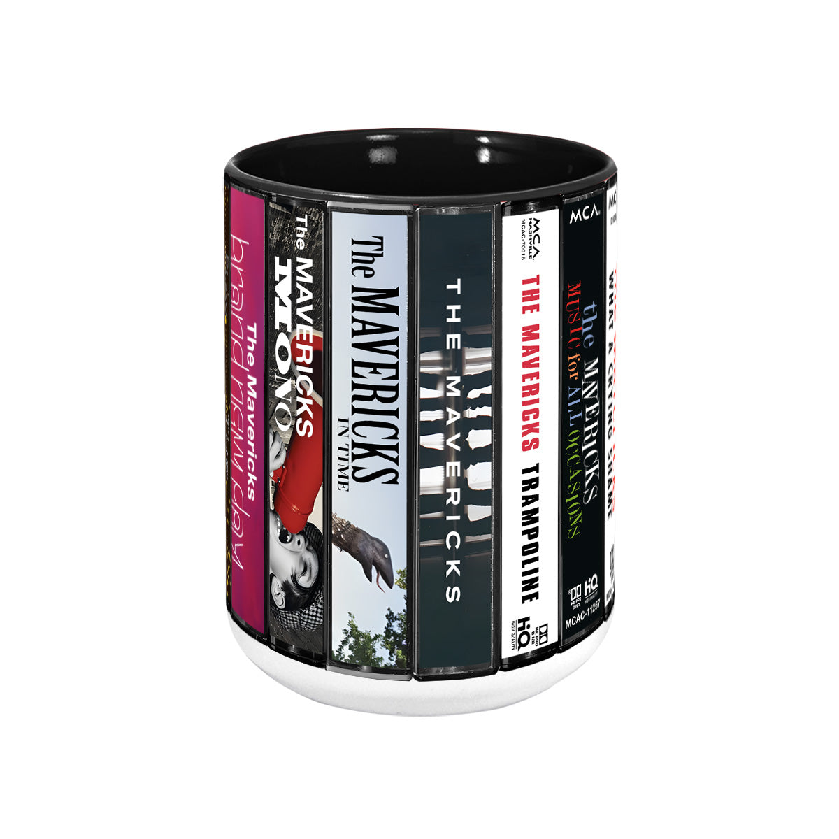 The Mavericks Albums Cassette Collection Retro Accent Mug