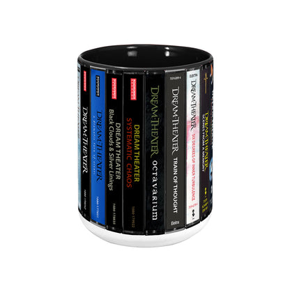 Dream Theater Albums Cassette Collection Retro Accent Mug