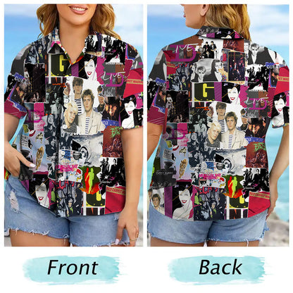 Duran Duran Albums Covers Collage Unisex Hawaiian Shirt