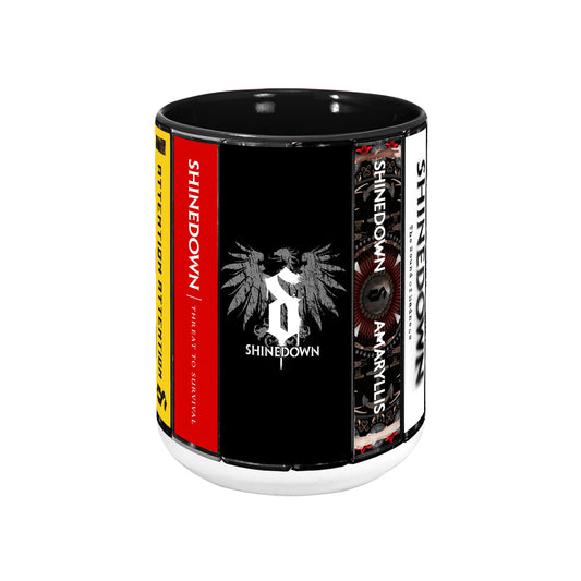 Shinedown Albums Cassette Collection Retro Accent Printed Mug - Logo Version