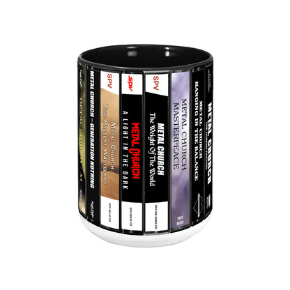 Metal Church Albums Cassette Collection Retro Accent Mug