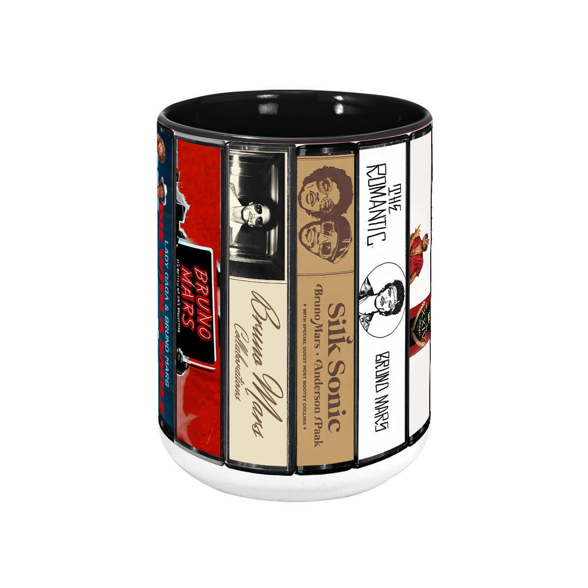 Bruno Mars Albums Cassette Collection Retro Accent Mug