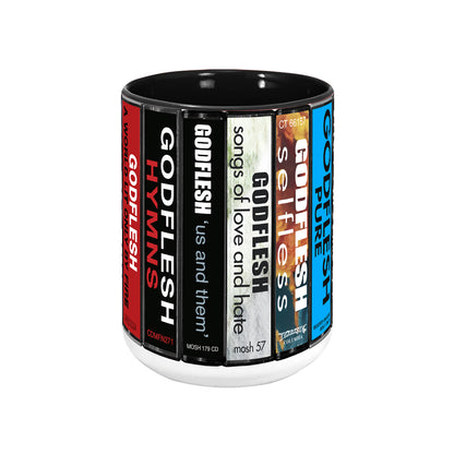 Godflesh Albums Cassette Collection Retro Accent Mug