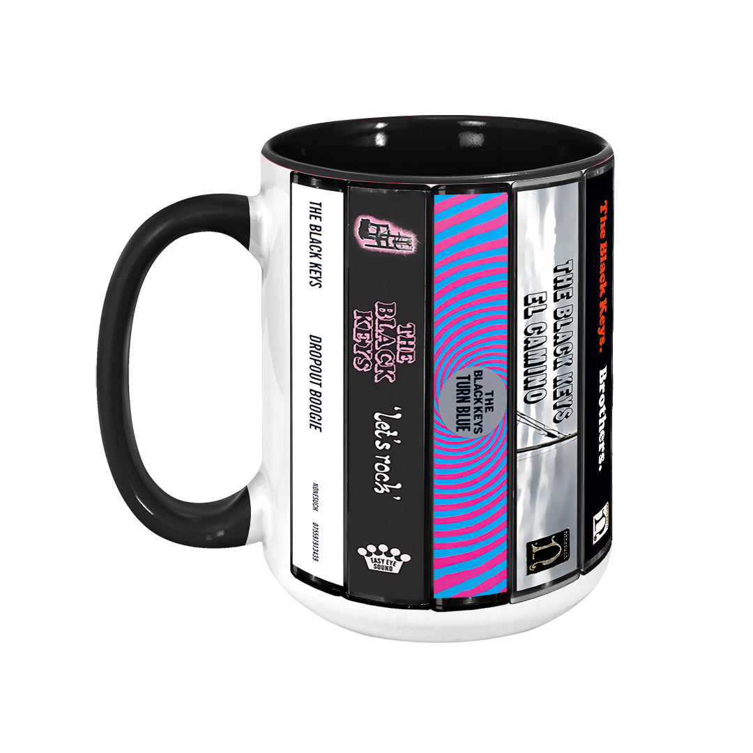 The Black Keys Albums Cassette Collection Retro Accent Edge-to-Edge Printed Mug