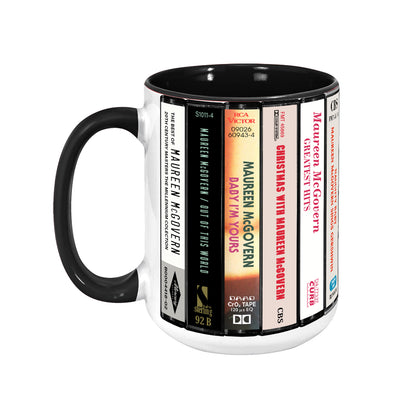 Maureen McGovern Albums Cassette Collection Retro Accent Edge-to-Edge Printed Mug