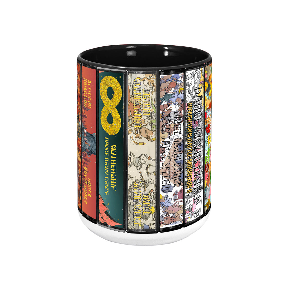 Dance Gavin Dance Albums Cassette Collection Retro Accent Mug