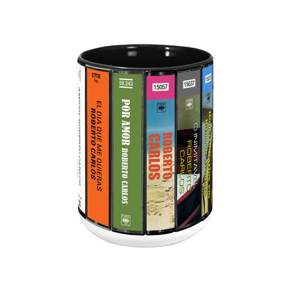 Roberto Carlos Albums Cassette Collection Retro Accent Mug