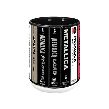 Metallica 11 Albums Cassette Collection Retro Accent Mug