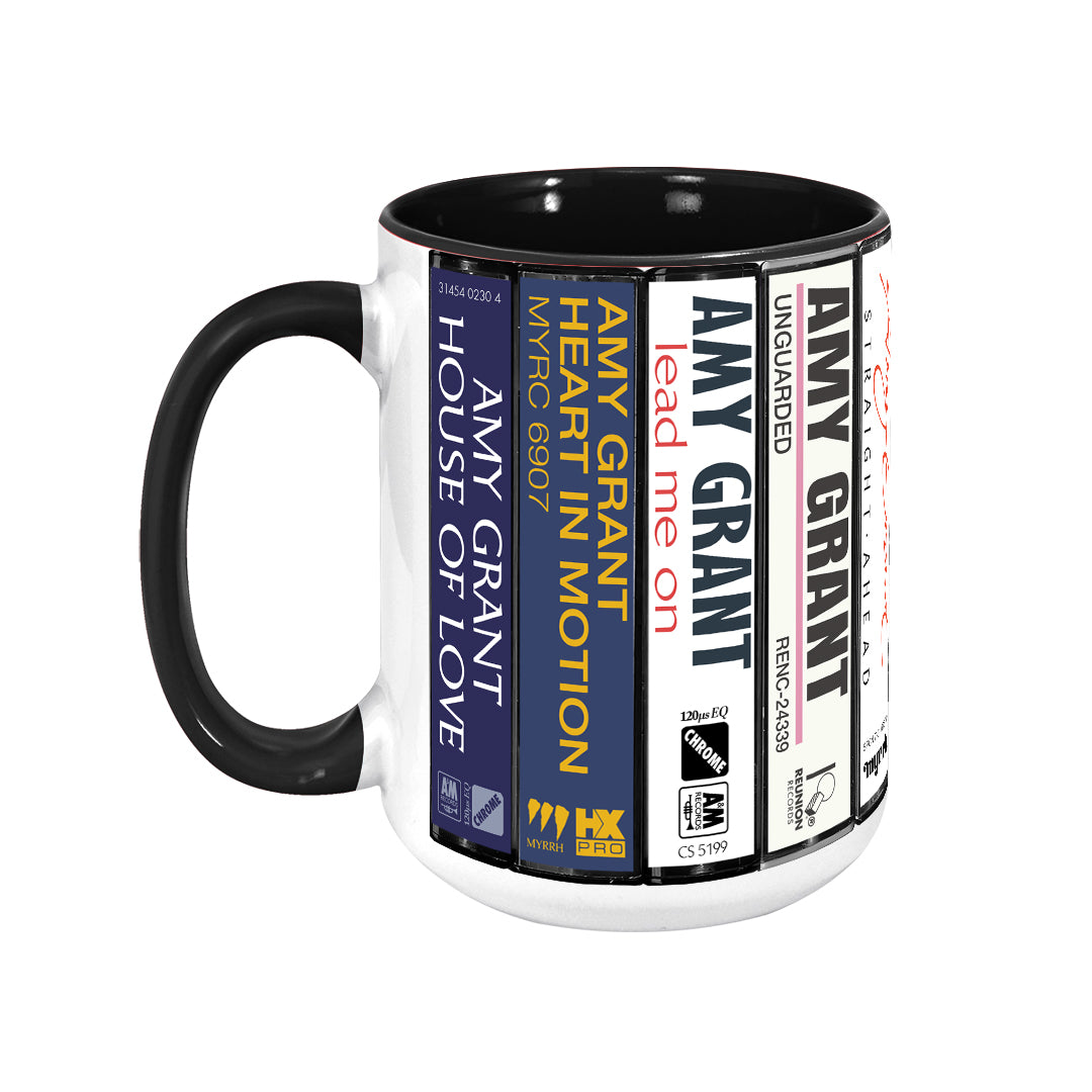 Amy Grant Albums Cassette Collection Retro Accent Mug