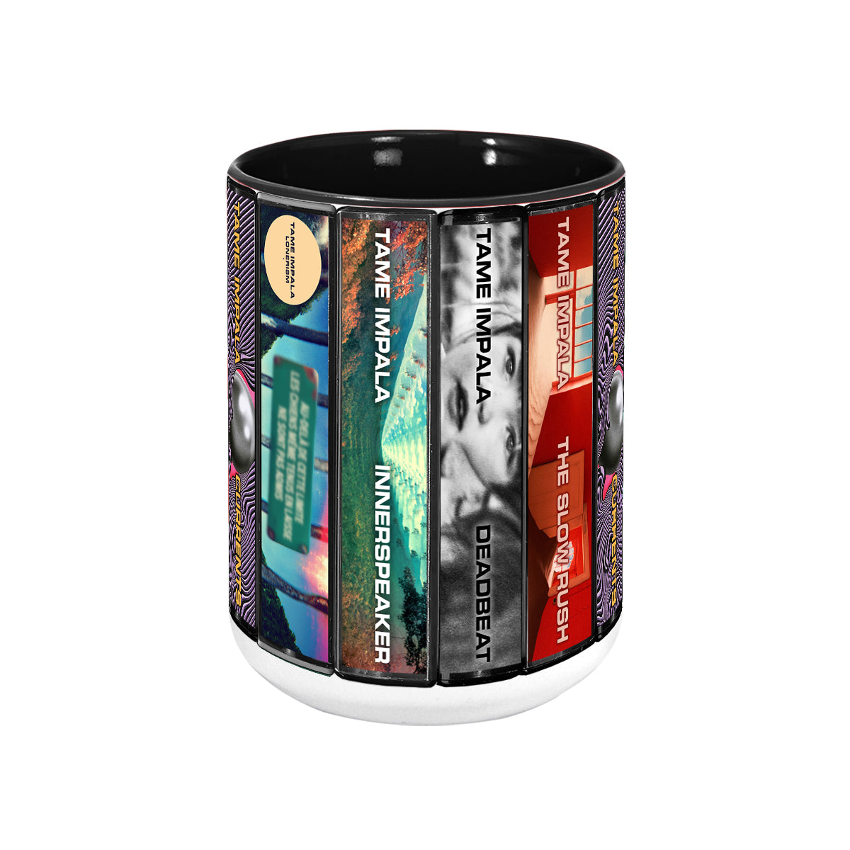 Tame Impala Albums Cassette Collection Retro Accent Mug