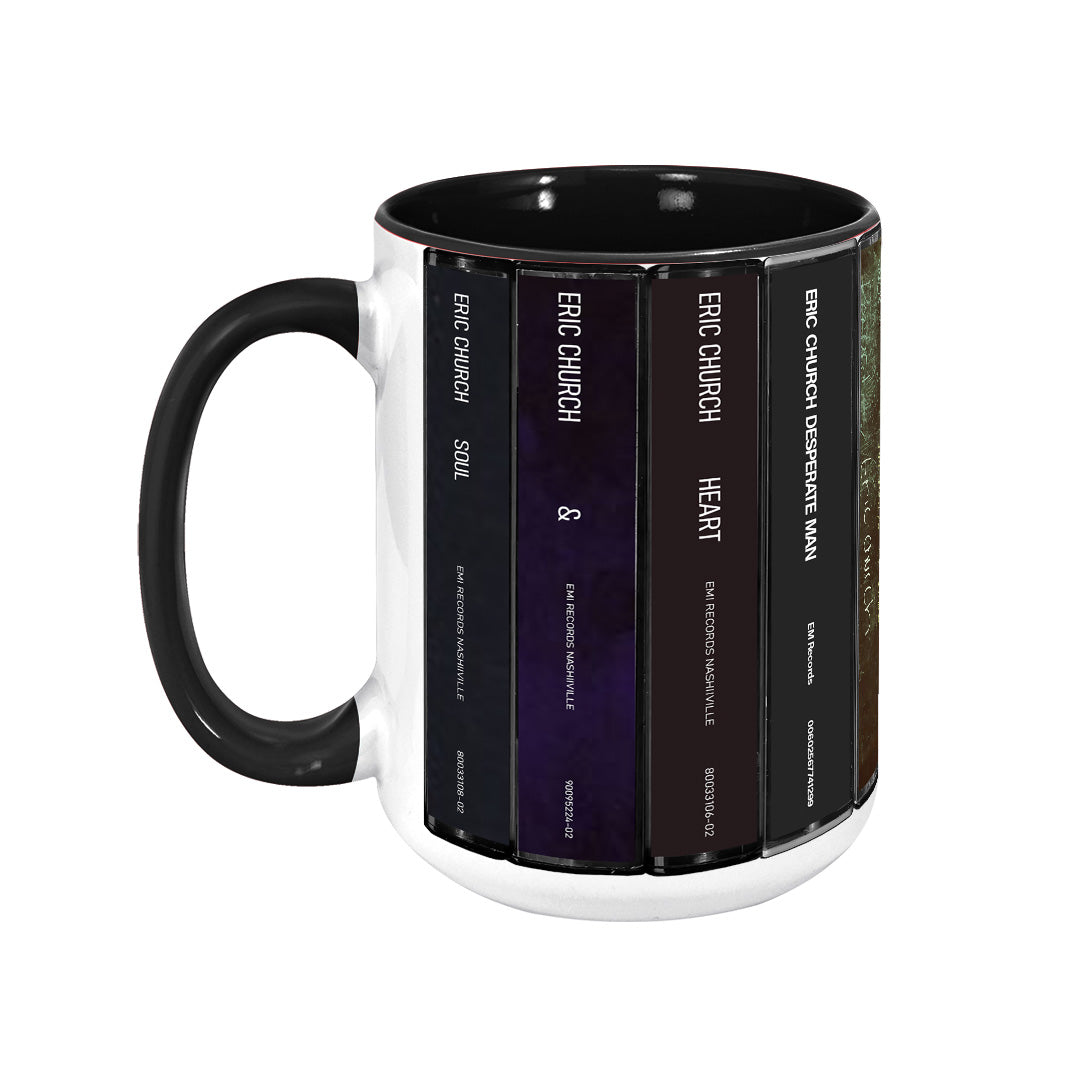 Eric Church Albums Cassette Collection Retro Accent Mug