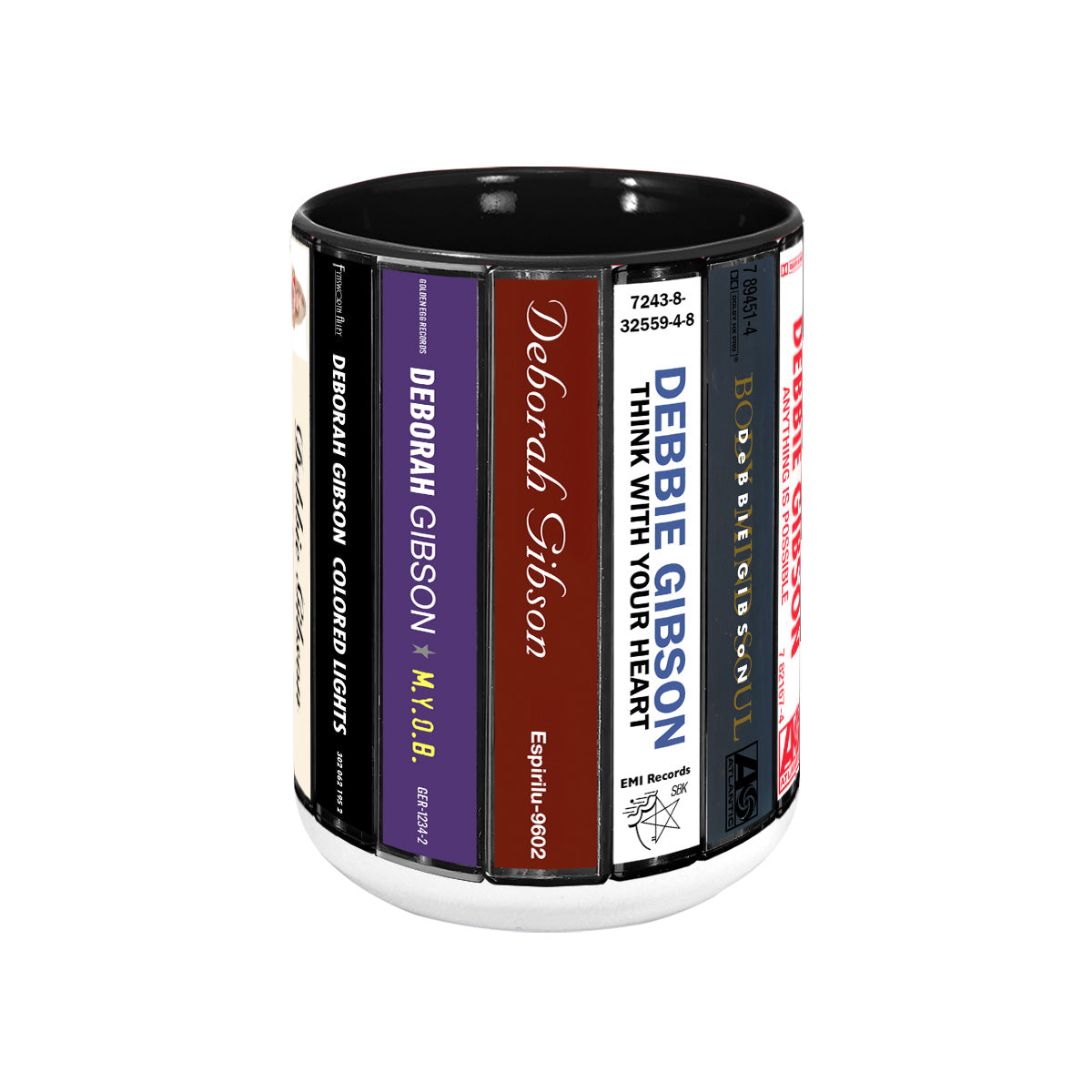 Debbie Gibson Albums Cassette Collection Retro Accent Mug