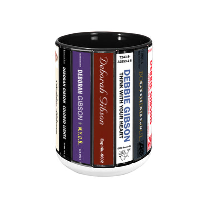 Debbie Gibson Albums Cassette Collection Retro Accent Mug