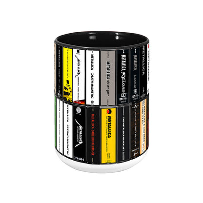 Metallica Albums Cassette Retro Collection Accent Mug - Extended Version