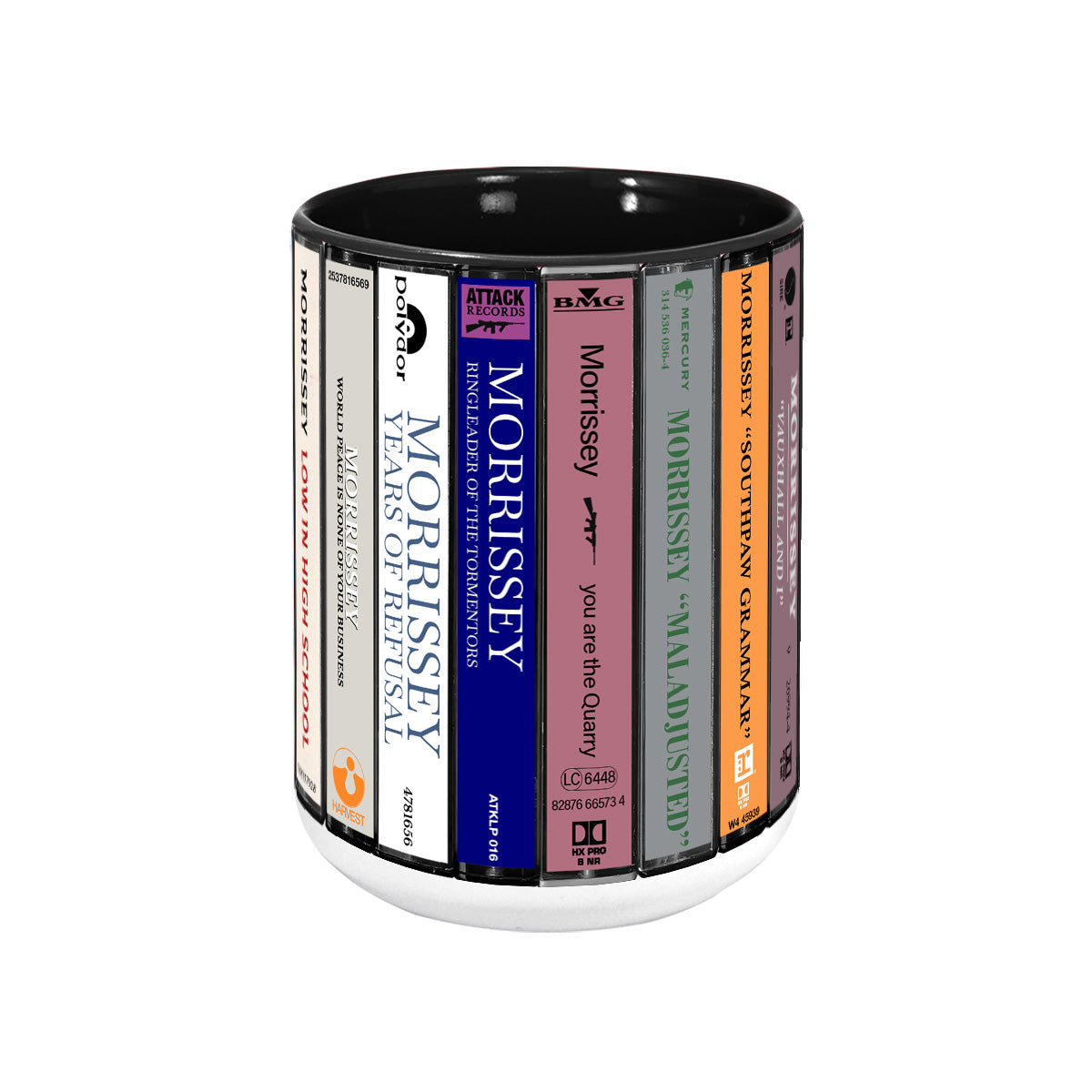 Morrissey Albums Cassette Collection Retro Accent Mug