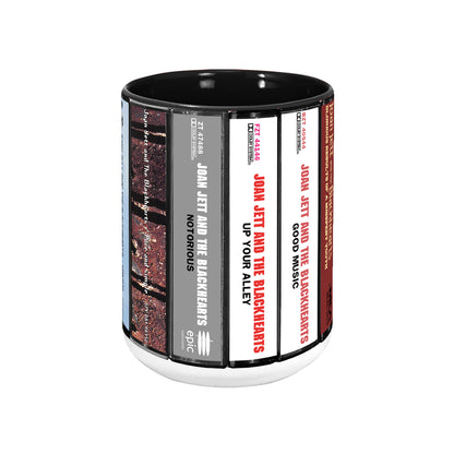 Joan Jett and the Blackhearts Albums Cassette Collection Retro Accent Mug