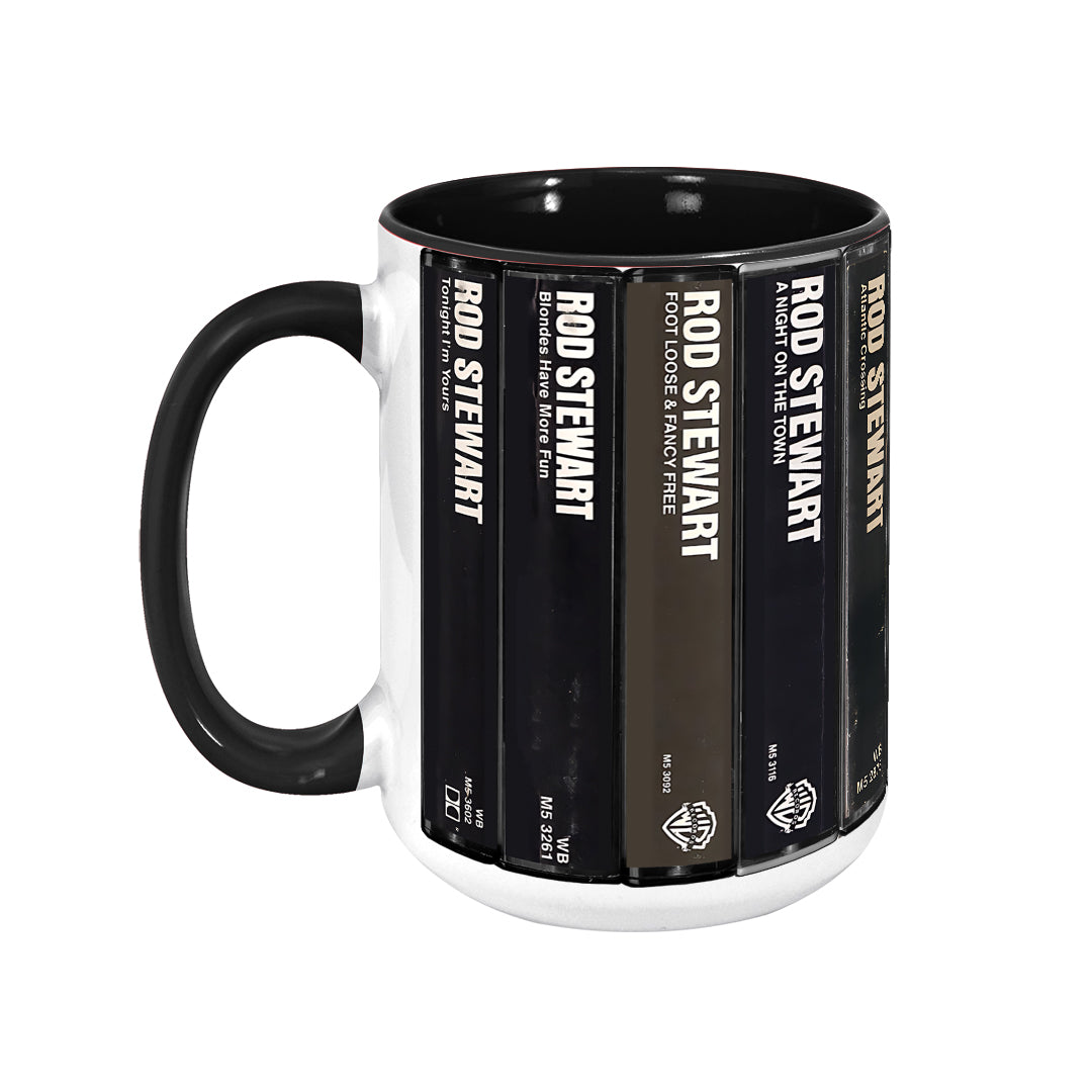 Rod Stewart Albums Cassette Retro Collection Accent Mug