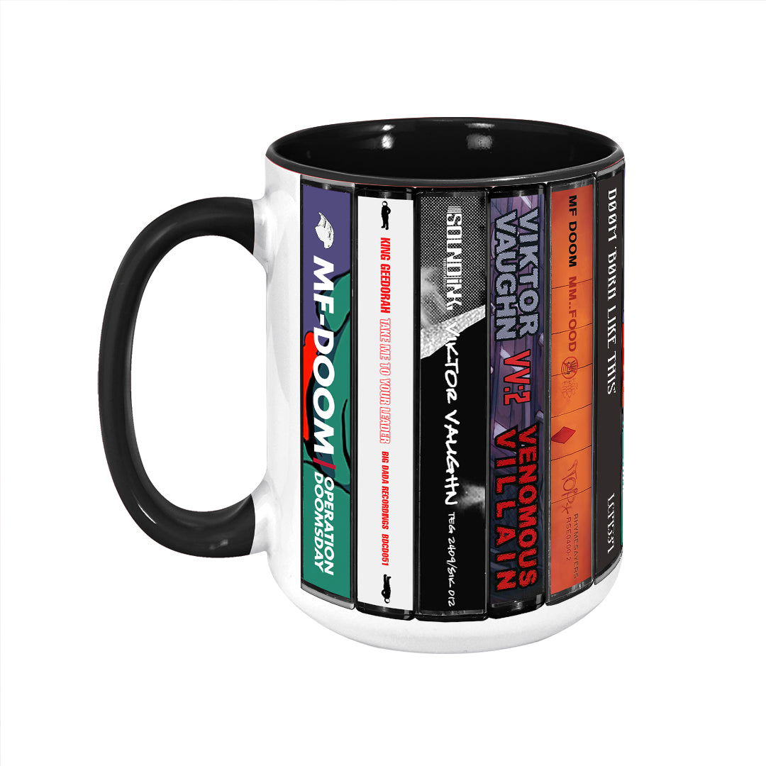 MF DOOM Albums Cassette Collection Retro Accent Mug