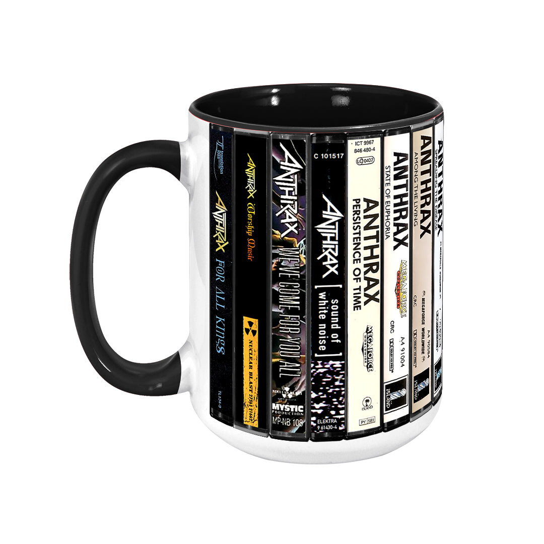 Anthrax Albums Cassette Collection Retro Accent Mug