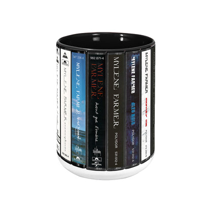 Mylene Farmer Albums Cassette Collection Retro Accent Mug