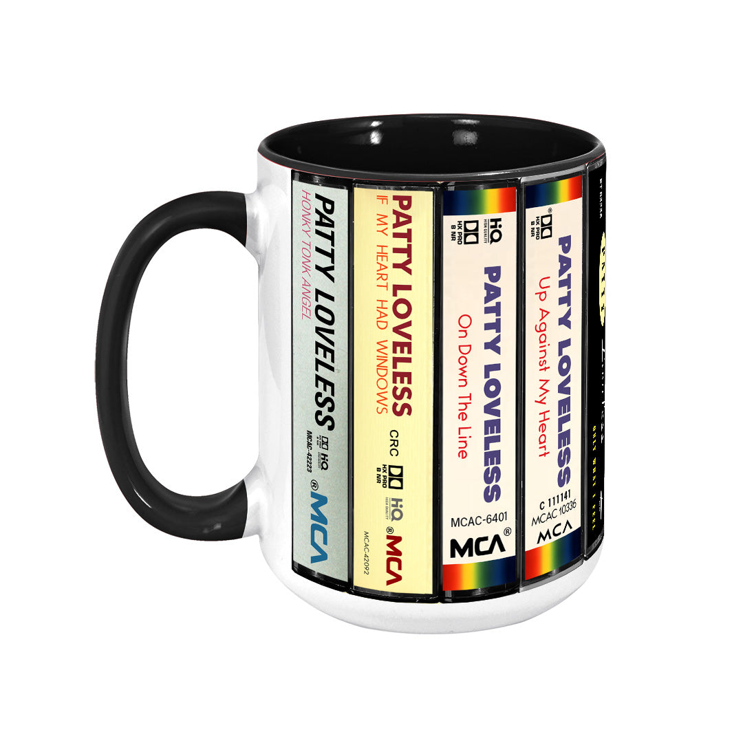 Patty Loveless Albums Cassette Collection Retro Accent Mug