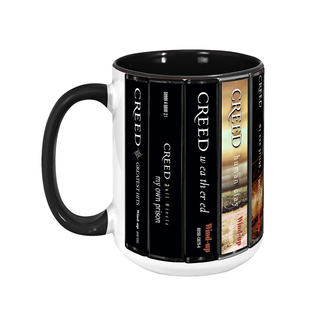 Creed Albums Cassette Collection Retro Accent Mug